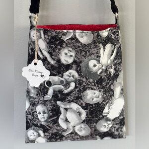 New Glow In The Dark Creepy Doll Print Shoulder Bag